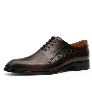 Chaussures Oxford formelles pour hommes, en cuir véritable, imperméables, à lacets, de haute qualité, fabriquées à la main, pour l'automne, design tendance - Product Image 2