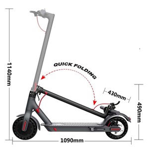 สกู๊ตเตอร์ไฟฟ้า 8.5 "   สกู๊ตเตอร์ไฟฟ้า Wheels Fast Scooter รุ่นผู้ใหญ่ 350W Hiboy Scooter Pure Speed ความเร็ว 30 กม./ชม. สำหรับทุกเพศ H7 10ah H7 Electronic Scooter Ma - Product Image 3