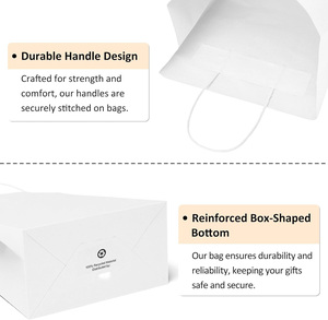 Sacs fourre-tout en papier kraft personnalisés, biodégradables, recyclables, laminés, avec logo personnalisé pour la promotion alimentaire - Product Image 5