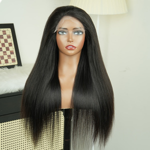 Peluca de Cabello Humano Liso con Cierre de Encaje HD 7x7, Negra Natural, Hecha a Máquina, Peluca Completa, Larga y Lisa, 18 Pulgadas, Venta al Por Mayor - Product Image 5