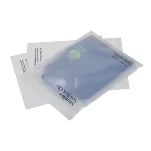 주문 로고 인쇄 Resealable 방수 의류 포장 지퍼 마감 CPE 서리로 덥은 지플락 비닐 봉투