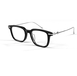 Ultra Hafif Saf Titanyum Asetat Unisex Punk Tarzı Kare Şekilli Tam Çerçeveli Optik Çerçeveler Düz Yüzeyli HRD EGOS Model Okuma Gözlüğü - Product Image 2