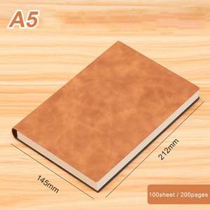 Wholesale 100 Sheets Thick Soft PU Leather <b>A5</b> <b>Notepad</b> Academic University Student Record Notebook Journal - Product Image 3