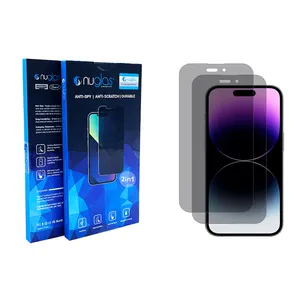 指紋防止傷防止携帯電話フィルムガラススクリーンプロテクターiPhone14 ProMaxプライバシースクリーンプロテクター