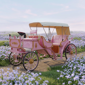 Calèche électrique rose pour visites touristiques, calèche de mariage romantique, bus touristique de style classique, vente chaude - Product Image 1