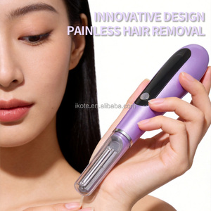 Depiladora Facial Recargable con Luz LED y Pantalla Digital, Herramienta de Exfoliación Facial sin Dolor, Removedor de Vello Facial para Mujeres - Product Image 3