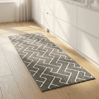 Washable Machine Made Modern Polypropylene Jacquard Geometric Medium Pile Floor Mats Non Slip Long Runner Rugs Eco-Friendly