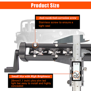 Thanh đèn LED đơn hàng 6 bóng, chùm tia điểm, 12V 24V, dùng cho xe địa hình ATV UTV UAZ, đèn làm việc khi lái xe - Product Image 3