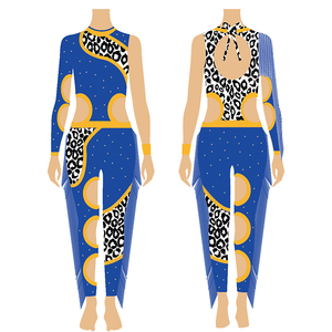 Offre Spéciale nouvelle mode léopard Sexy taille haute Cheer formation Dancewear Cheerleading uniforme <span class=keywords><strong>Majorette</strong></span> équipe Costume - Product Image 3