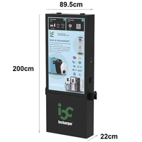 Iocharger Outdoor Commercial AC Publicité LED Station de voiture électrique 55 'EV Chargeur avec écran d'affichage publicitaire