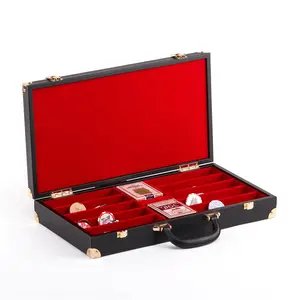 Customized luxury leather 500 Chip Case Poker Chip Set