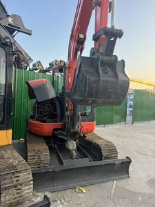 Excavadora de cadenas Kubota KX163-5 roja, miniexcavadora hidráulica de 6 toneladas para construcción - Product Image 3