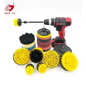 26pcs Drill Power Scrubber Brush Set Polishing Pads Toilet Brush Car Cleaning Washing Brush Wheel Dust