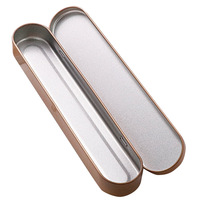 Étui à crayons de sourcils rectangulaire en métal étamé, doublé d'éponge, coffret cadeau d'entreprise pour étudiants, résistant aux chocs, fabriqué en Chine