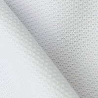 100% Polyester Birds Eye 135GSM 75D72F Tissu Tricoté À Séchage Rapide Respirant Léger Jacquard Maille T-shirts Balle Uniformes