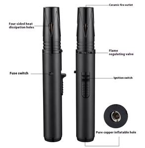 Trendy Portable Metal Lighter Personalized Long Straight Windproof Design for Outdoor Cigar Baking Welding <b>Spray</b> Gun Giveaways - Product Image 6