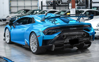 Accessoires automobiles pour Lambor Huracan STO Vorstener : Kit carrosserie en fibre de carbone sèche, comprenant séparateurs avant, prises d'air de capot, jupes latérales et diffuseur arrière