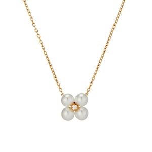 Trendy Anti Tarnish Hypoallergenic Stainless Steel 14k 18k PVD Gold Plated Necklace Ring Pearl Zircon <b>Jewelry</b> <b>Sets</b> <b>for</b> <b>Women</b> - Product Image 5