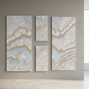 Vistaar White Polished Ceramic Porcelain Tiles 24x48 Inch Modern Floor Wall Collection - Product Image 1