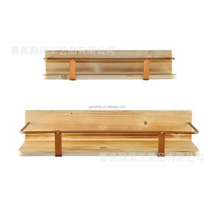 Wooden <b>Wall</b> <b>Mounted</b> <b>Shelf</b> With Metal Frame Rectangle Home Storage Organizer For Living Room Bathroom Durable - Product Image 5