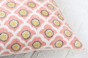Embroidered Texture Modern 100% Cotton Ivory Mustard Yellow Fringe Customizable <b>Cushion</b> Cover Border Square Sofa Home Decor - Product Image 2