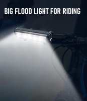 Lumière d'inondation avant de vélo haute luminosité 2600lm charge TYPE-C lumière de vélo de route vtt avec batterie 4800mAh