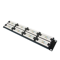 Panel patch 24 port 48 port RJ45 Cat5e Cat6 UTP dengan rangka