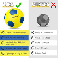 Ballon de football silencieux en mousse sans air de 8 pouces pour entraînement en salle, frappes et rebond réaliste, pratique silencieuse