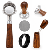 Kit d'accessoires pour café expresso de bar à café : Porte-filtre 51mm, 54mm, 58mm, Tamper, Agitateur de distribution magnétique WDT, Ensemble d'outils pour café pour débutants