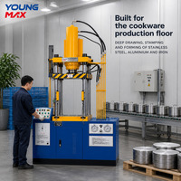 Presse hydraulique à quatre colonnes de 120 tonnes, équipement de formage des métaux à commande PLC pour ustensiles de cuisine et articles de cuisine