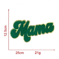 Gros Broderie Paillettes Fête Des Mères Chenille Patch Mama Mon Logo Chenille Patches pour Vêtements