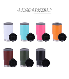 4in1 paslanmaz çelik yalıtımlı Can soğutucu klasik 14oz parti 2 kapaklı bira bardağı şişe tutucu vakumlu şişe şarap soğutucu - Product Image 5