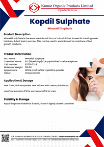 Sulfato de Minoxidil, Ingrediente para el Crecimiento del Cabello, Polvo Cristalino Blanco para Tónico Capilar, Loción, Espuma y Suero - Product Image 4