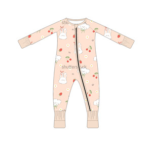 <span class=keywords><strong>Pijama</strong></span> de Bambú de Manga Larga para Recién Nacido, Disponible para Compra, con Estampado de Pingüino y Estrella de Nieve, Cierre YKK, Suave, para Invierno - Product Image 5