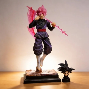 Figurine d'action Dragon Ball Z <span class=keywords><strong>Zamasu</strong></span> (<span class=keywords><strong>Goku</strong></span> Rose) 37 cm avec tête interchangeable, modèle de collection, jouet, cadeau - Product Image 2