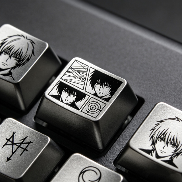 Metal Double Shot Pbt Anime Mechanical Keyboard Low Profile Custom Keycaps