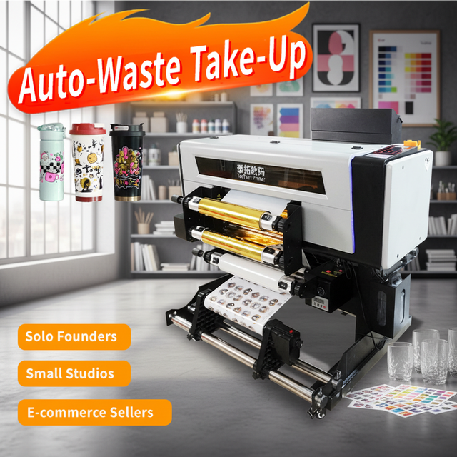 Stickers Printing Machine A2 Size UV DTF Printer  I1600 Print Head Printing Machine With Automatic Double Laminating