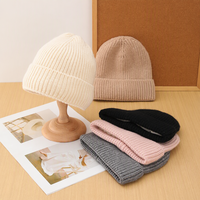 Casquette d'hiver en tricot jacquard avec broderie de logo personnalisé, pompon, 100% acrylique, unisexe, réglable