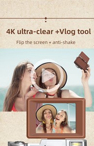 Digital Camera, High-definition Dual-lens Student Selfie Portable Campus Camera 4k 64MP - Product Image 5