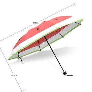 Parapluie de Protection solaire, parapluie Compact et Portable, Super imperméable, de voyage, à 3 plis, pour d'été, pastèque rose, 2020, tendance - Product Image 5