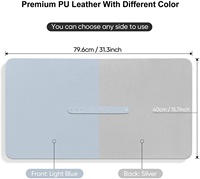 Tapis de souris en PVC PU imprimé, antidérapant, protecteur de bureau, pour Table de bureau, taille personnalisée en usine,