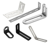 Supports en L fendus personnalisés Joint métallique réglable Support d'angle à angle droit Support en forme de L pour la fixation de meubles en bois