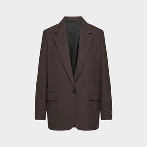 Blazer Casual Estructurado Marrón para Mujer - Product Image 5