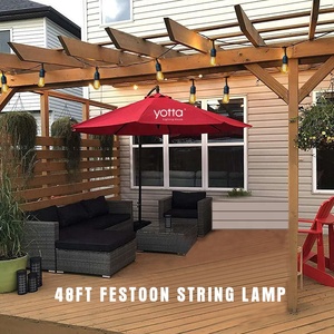 E27 IP65 Không Thấm Nước Năng Lượng Mặt Trời <span class=keywords><strong>Patio</strong></span> Kỳ Nghỉ Vườn Trang Trí Đám Cưới Ngoài Trời Anh <span class=keywords><strong>S14</strong></span> Edison Bóng Đèn 10M 48ft LED Cafe Festoon Chuỗi Ánh Sáng - Product Image 5