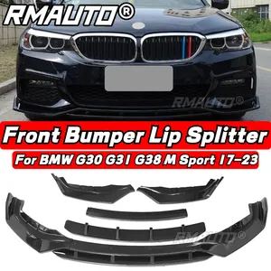 Carbon Fiber G30 Front Lip Body Kit Front Bumper <b>Splitter</b> Lip Spoiler Diffuser Guard Cover for BMW G30 G31 G38 M Sport 2017-2023 - Product Image 1