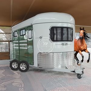 Remolque Semirremolque para Caballos con Ángulo de 2/3, Galvanizado en Caliente, Personalizado, Modelo 2025, Remolque de Transporte de Caballos con Carga en Ángulo 3HAL-S - Product Image 4