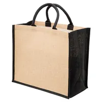 Reusable Plain Gunny Jute Burlap Tote Bag, Custom Logo
