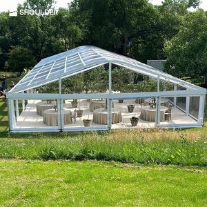 Tentes de mariage de luxe, structure arquée extérieure, cadre en aluminium, toit en PVC transparent, tente événementielle résistante au vent, chapiteau pour église et fête - Product Image 1
