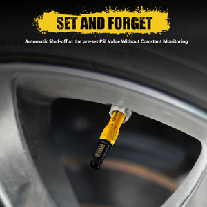 مجموعة صمامات تفريغ هواء الإطارات القابلة للتعديل ذات الإيقاف التلقائي من BUNKER INDUST، طقم من 4 قطع، أداة تخفيض ضغط هواء الإطارات، صمام هواء عجلات - Product Image 4