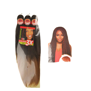 Offre Spéciale : <span class=keywords><strong>3x</strong></span> Extensions de Tresses Africaines au Crochet pour Tresses Faciles, Fibre Pré-Étirée à Basse Température, Qualité Supérieure, Double Trame Faite à la Machine - Product Image 1